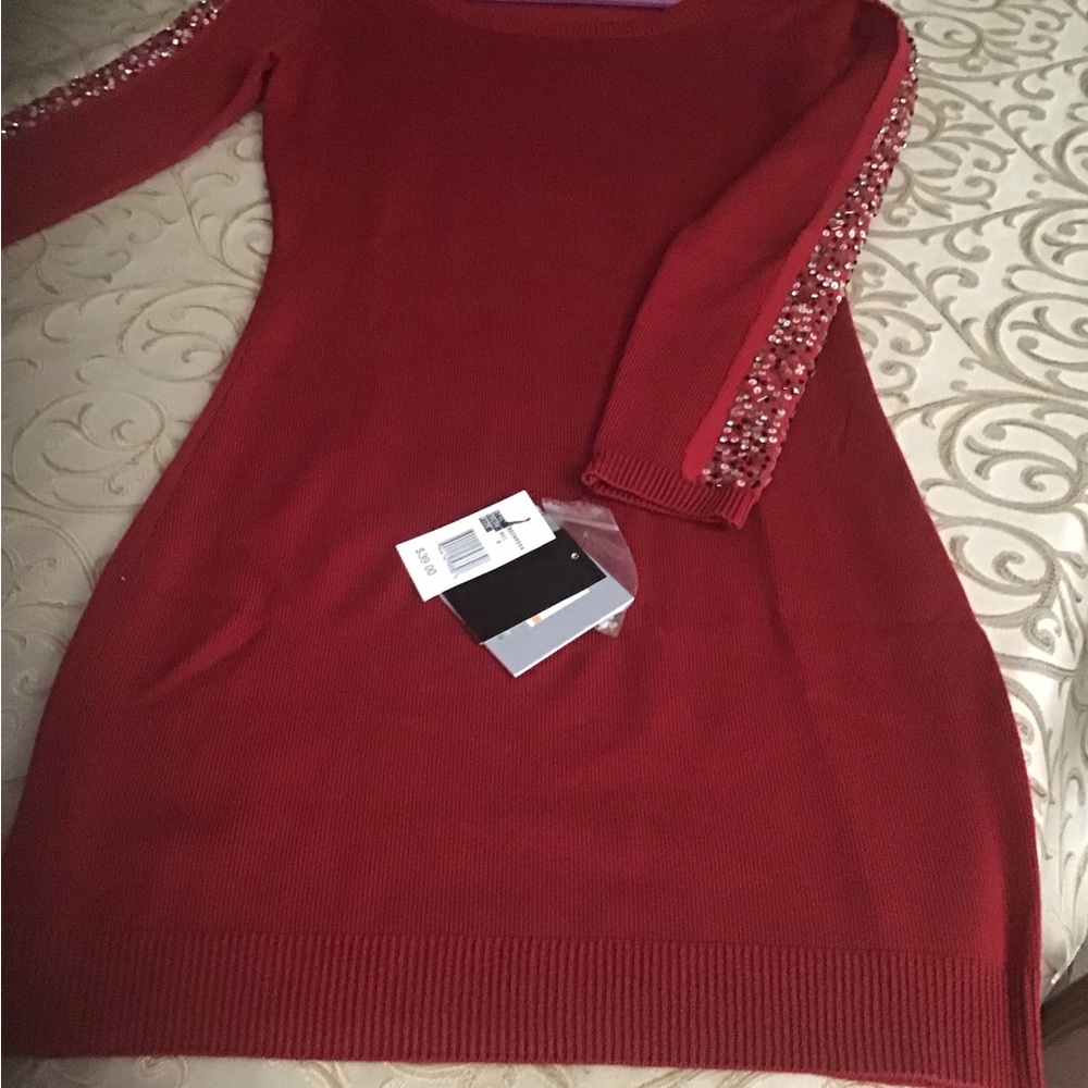Red Marc Andrew Sweater Dress NWT
